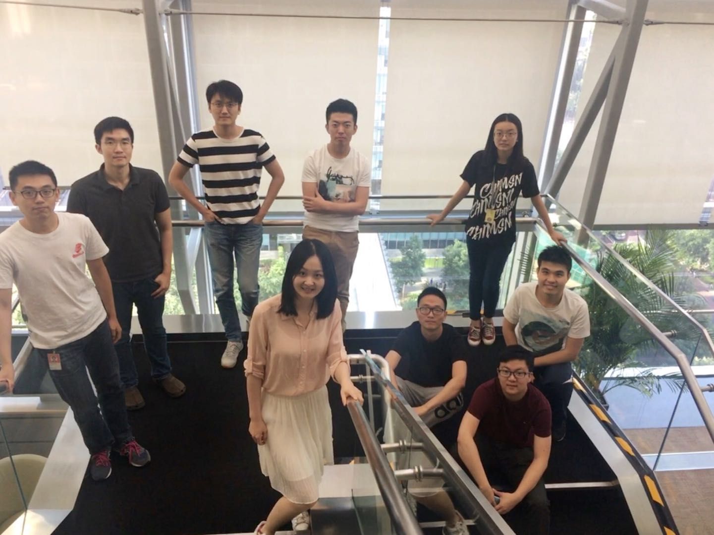 Above: MSRA dining group taking a photo in MSRA's sky garden