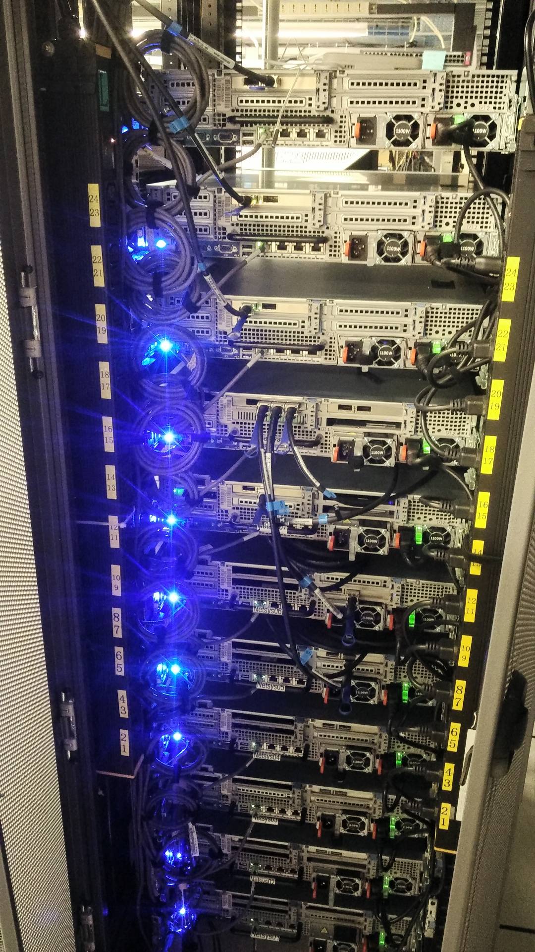 Above: MSRA's servers, all using 40G networks