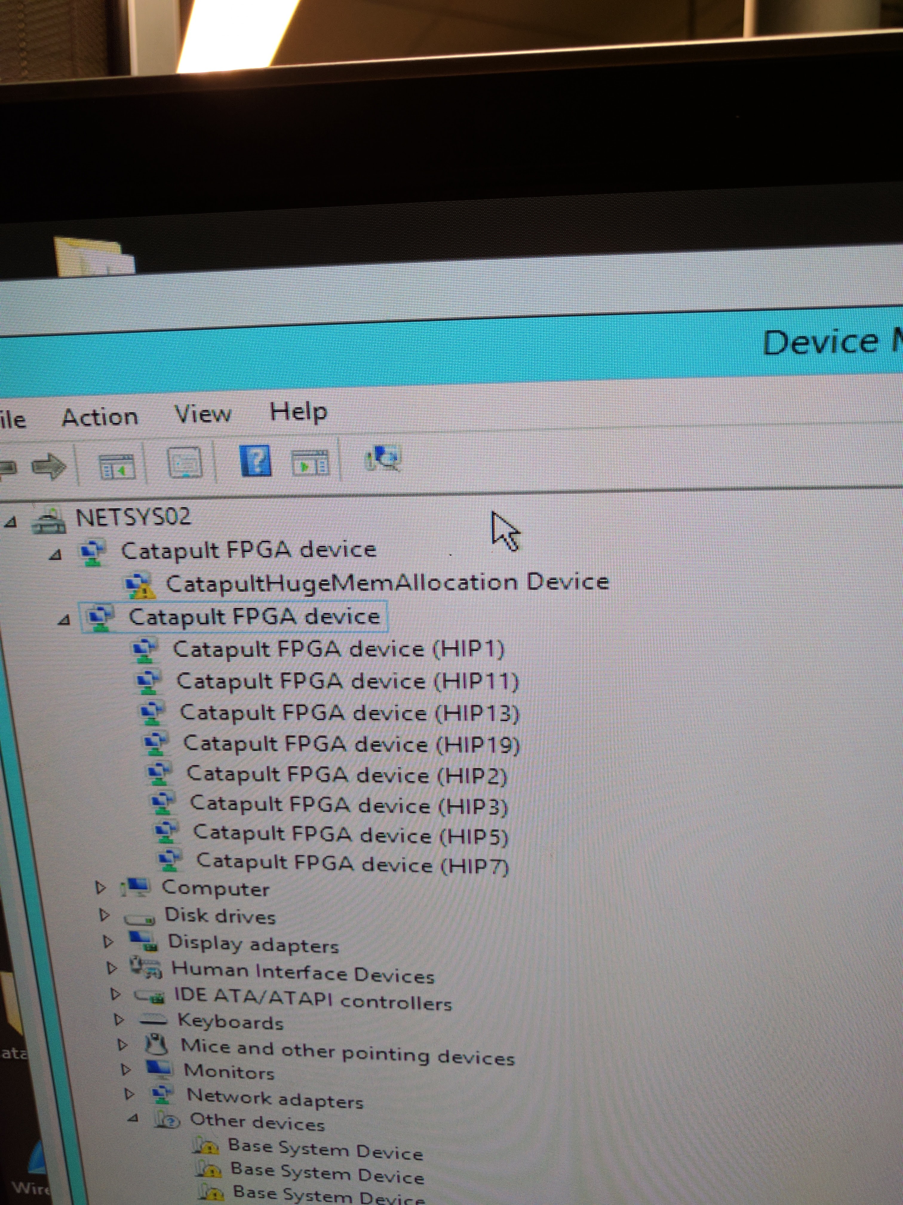 Above: 8 FPGA cards were recognized for the first and last time because the motherboard burned out during the subsequent performance test