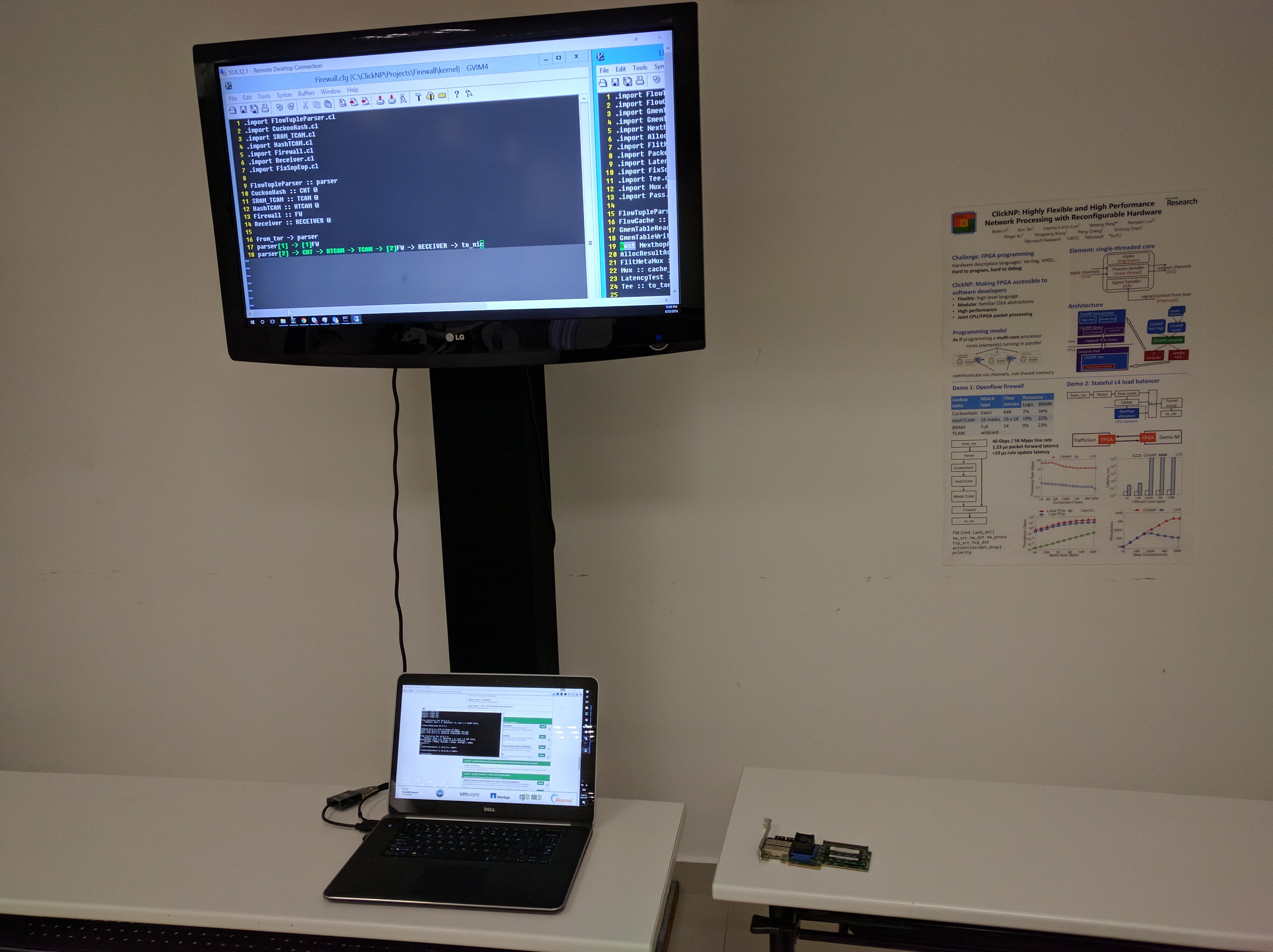 Figure above: SIGCOMM 2016 demo display