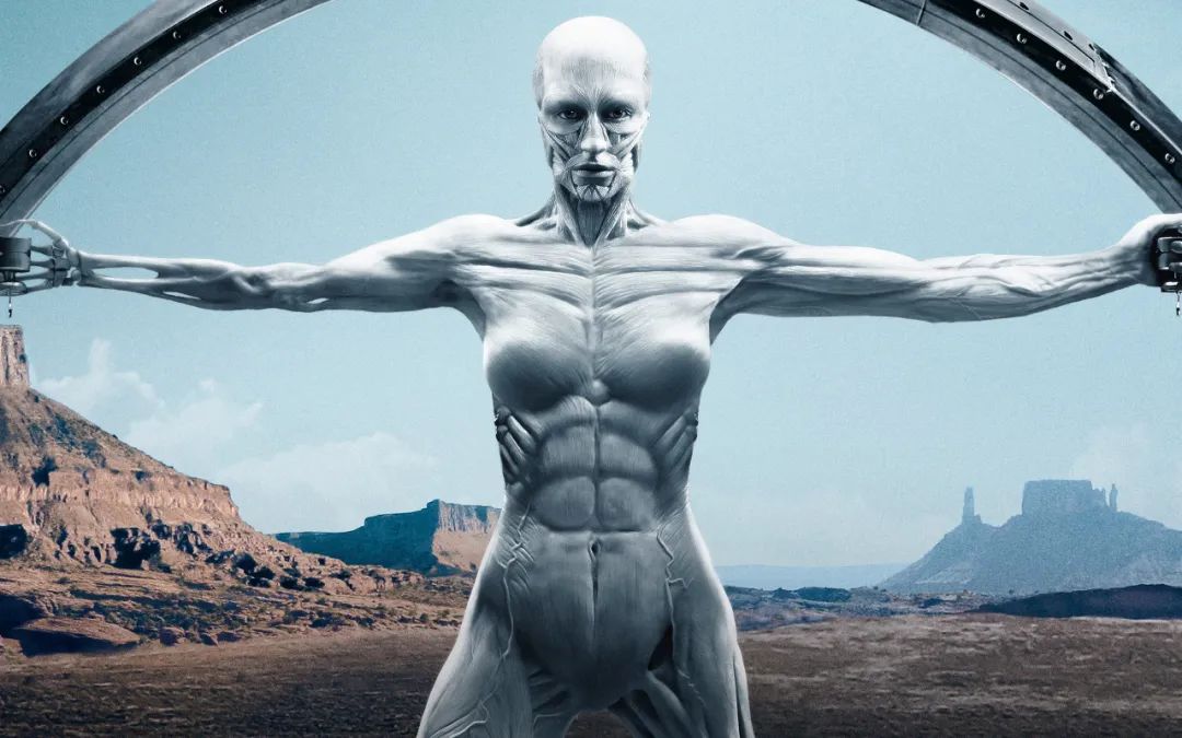 AI robots fully generated in the film "Westworld"