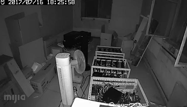 Video surveillance of the underground mining server room