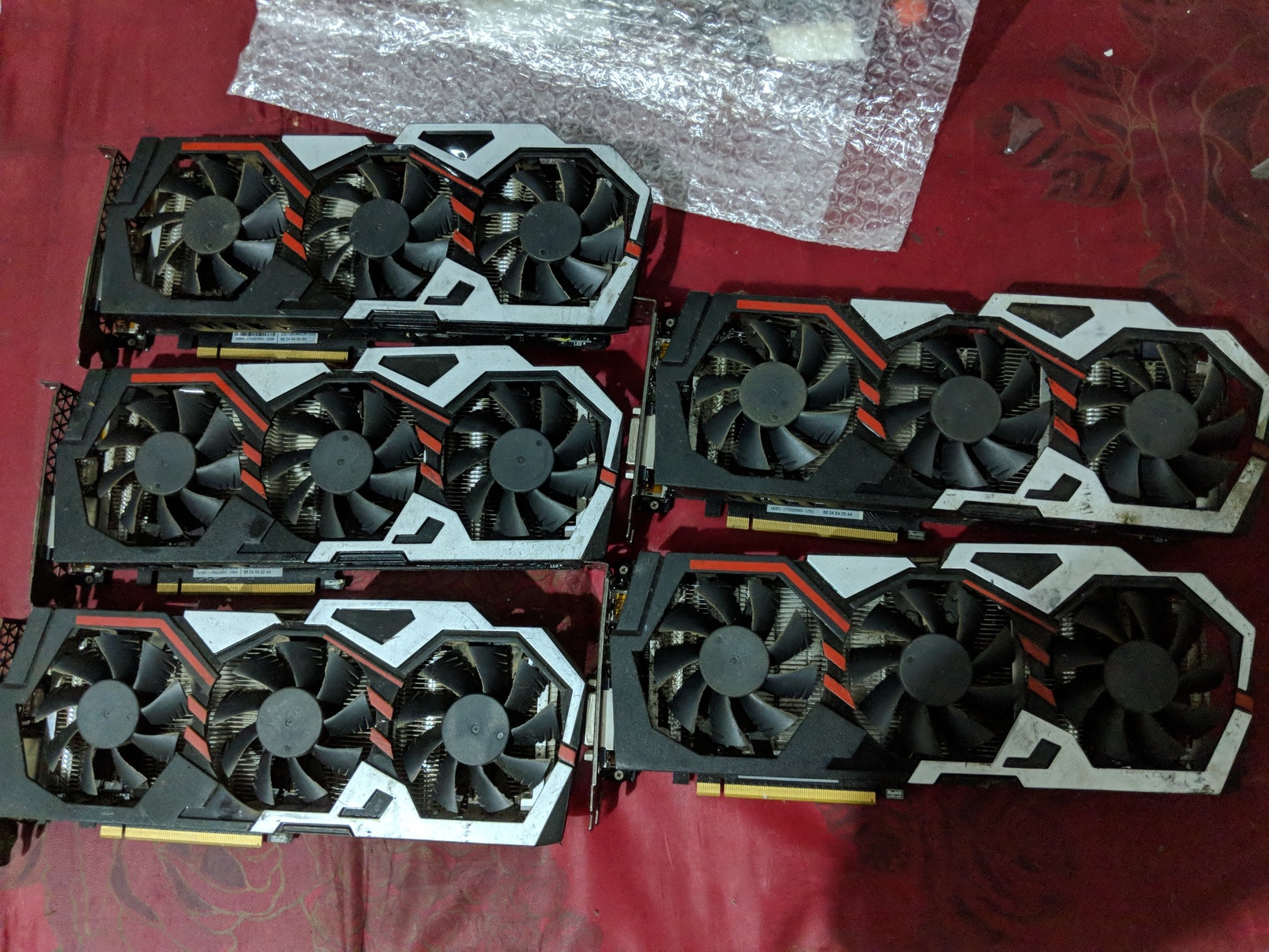 Dismantled graphics card, ready for second-hand sale