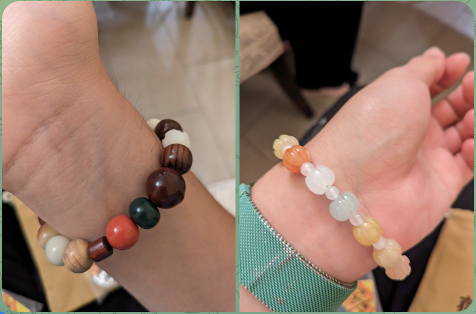 The bracelet from Putuo Mountain that my investor gave me