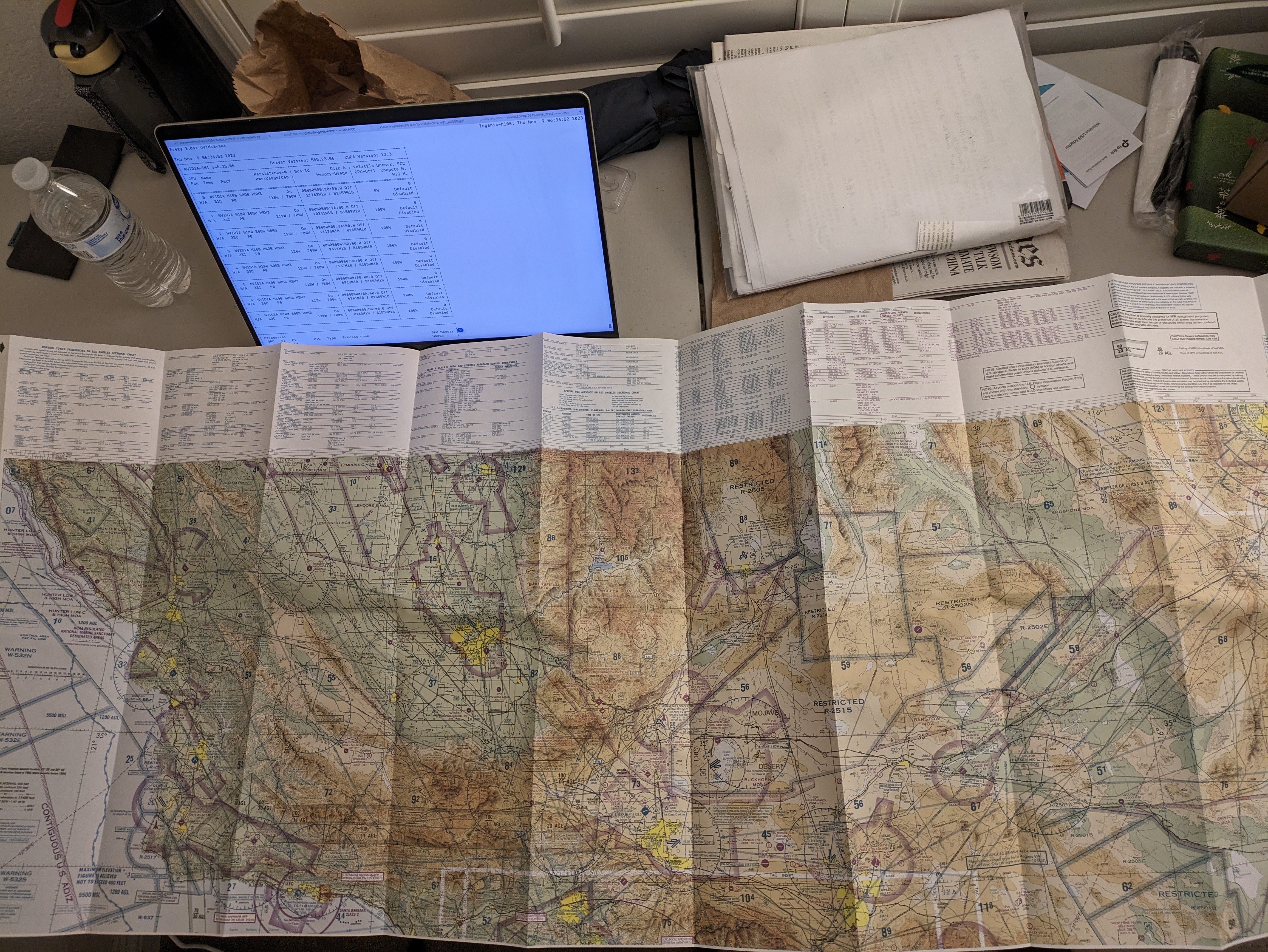 VFR chart, from Santa Barbara on the left to Las Vegas on the right